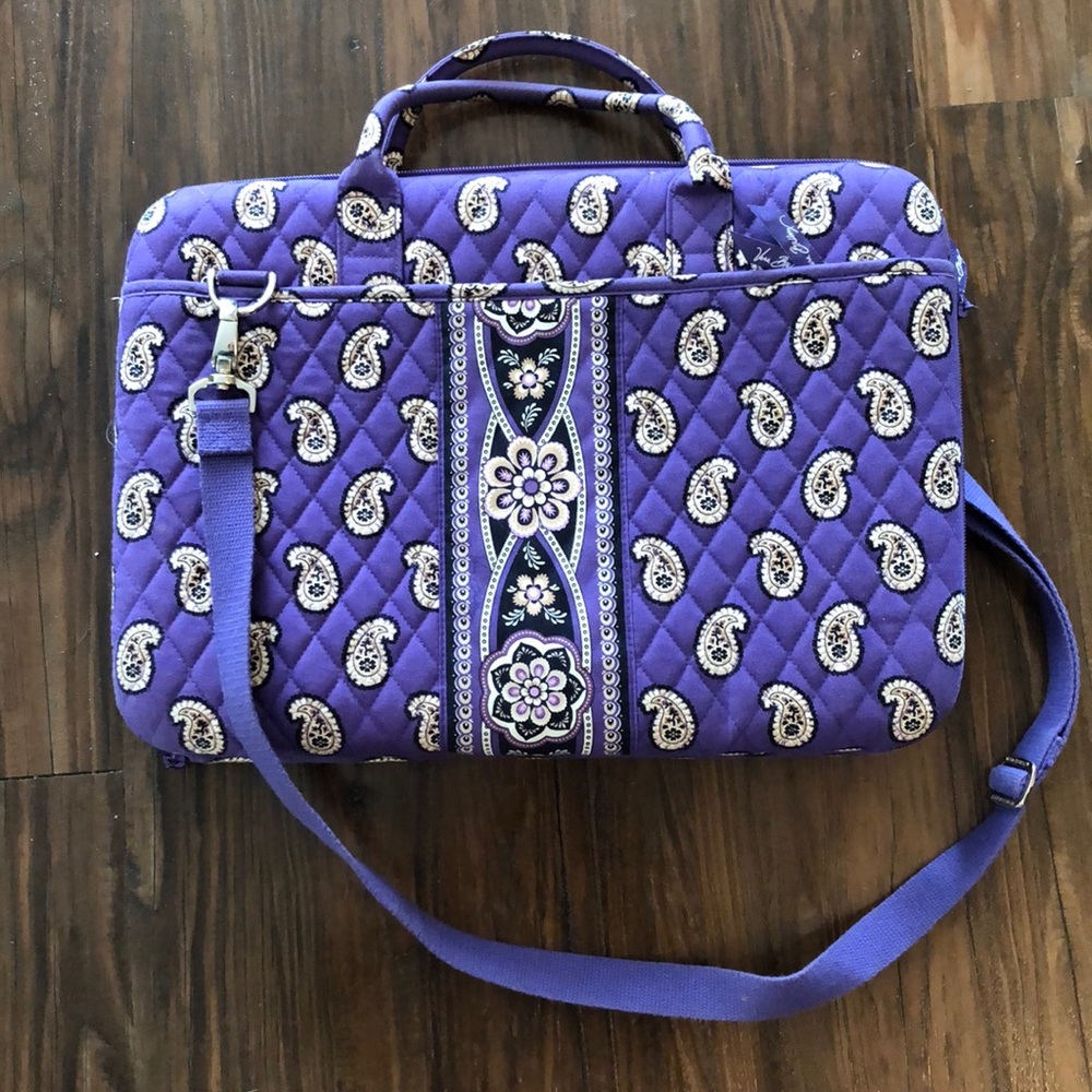 Purple patterned Vera Bradley computer case